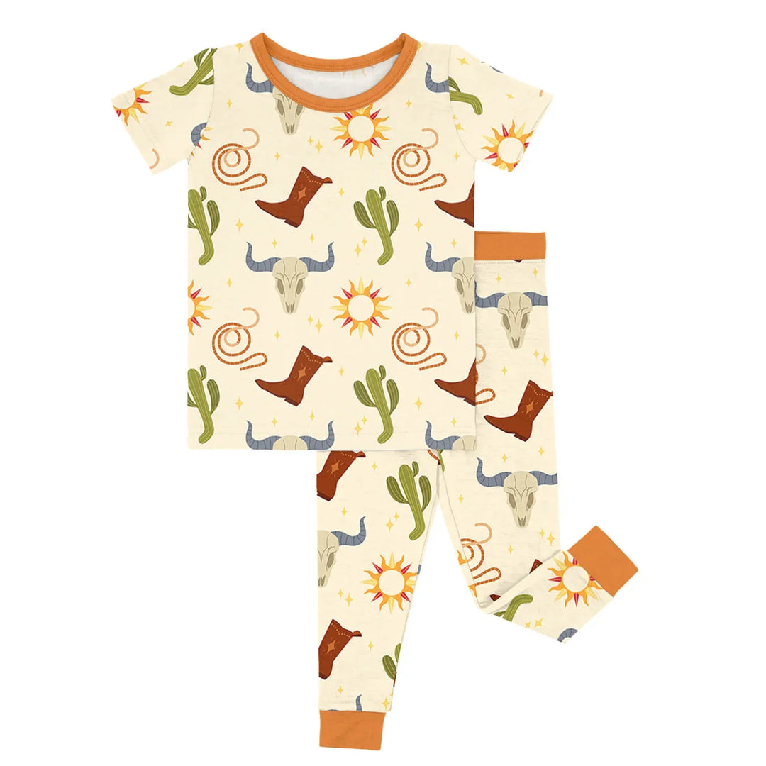 Ready To Rodeo Two Piece Short Sleeve Pajama Set , Ready To Rodeo Two Piece Short Sleeve Pajama Set - 12-18M