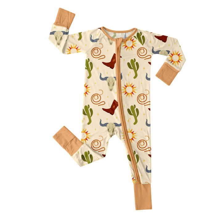 Ready to Rodeo Convertible Zippered Romper , Ready to Rodeo Convertible Zippered Romper - 0-3M
