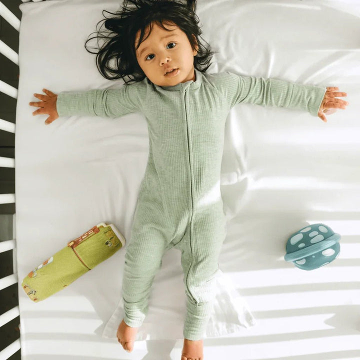 Ribbed Convertible Zippered Romper - Zumbamboo