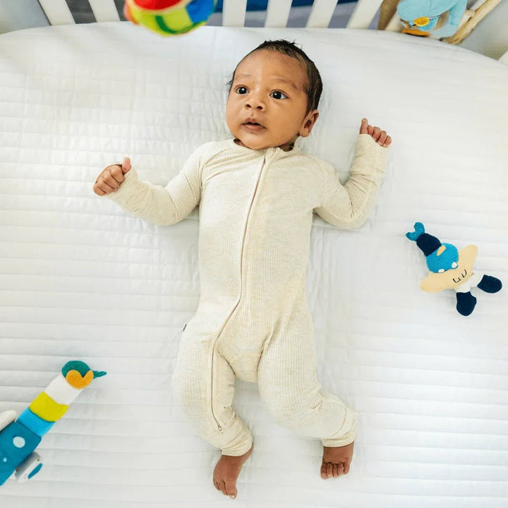 Ribbed Convertible Zippered Romper - Zumbamboo