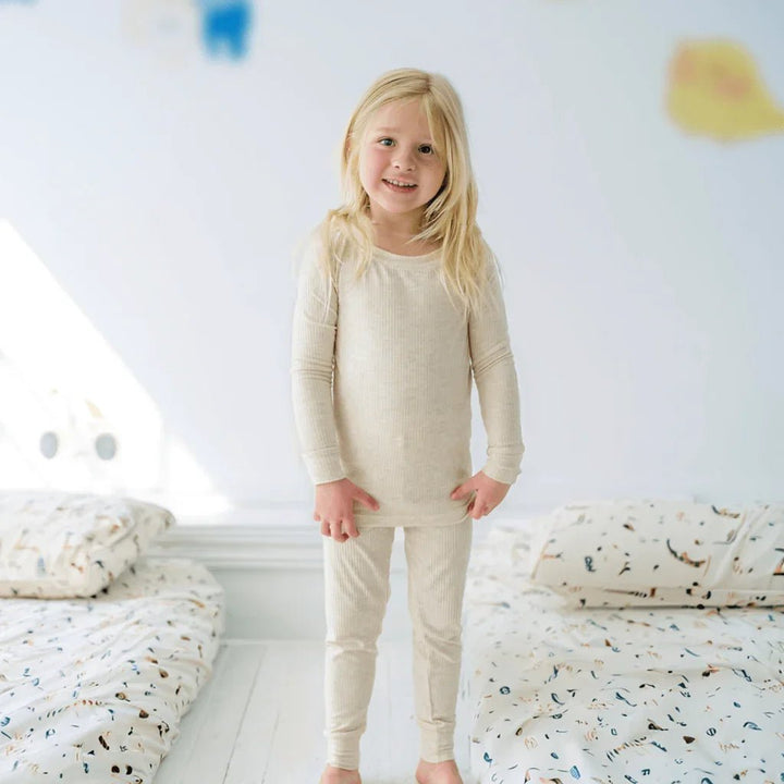 Ribbed Two Piece Pajama Set - Zumbamboo