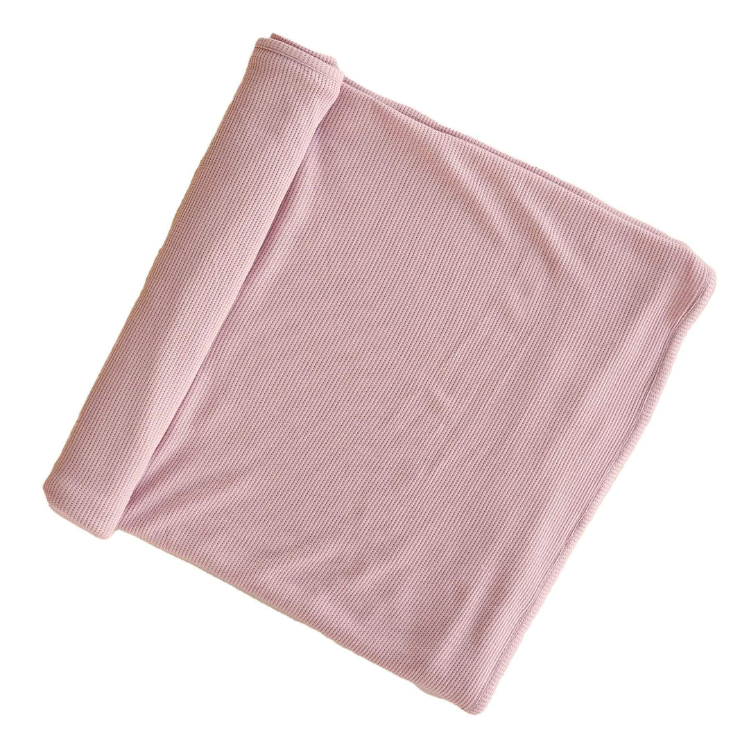 Solid Waffle Swaddle Blanket , Solid Waffle Swaddle Blanket - Vintage Rose