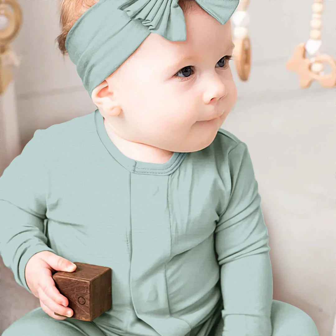 Sage Magnetic Footie Romper - Zumbamboo