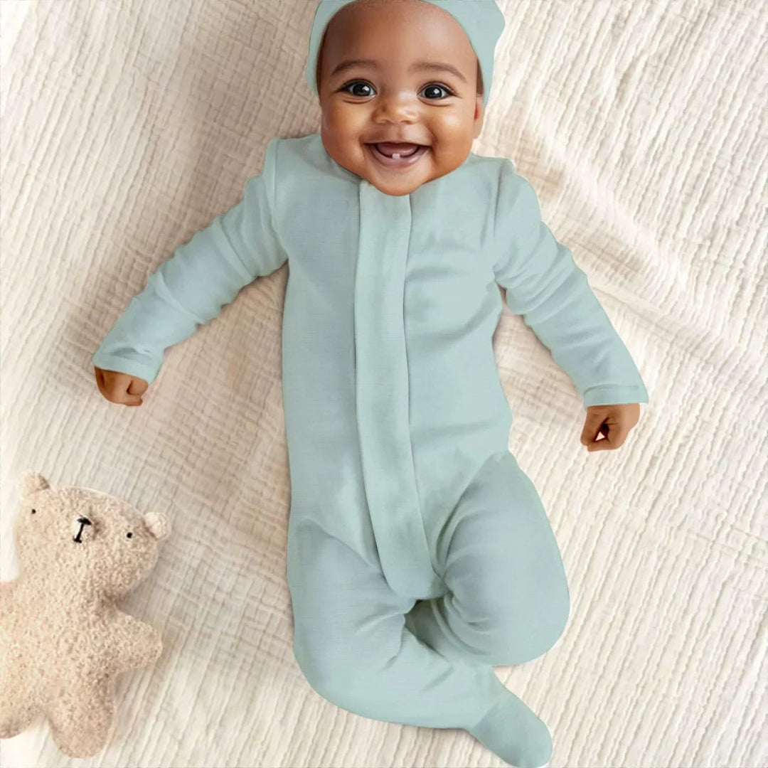 Sage Magnetic Footie Romper - Zumbamboo