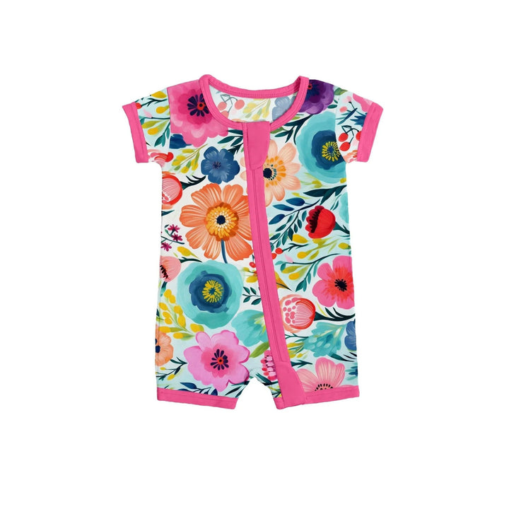 Secret Garden Shorty Zippered Romper - Zumbamboo