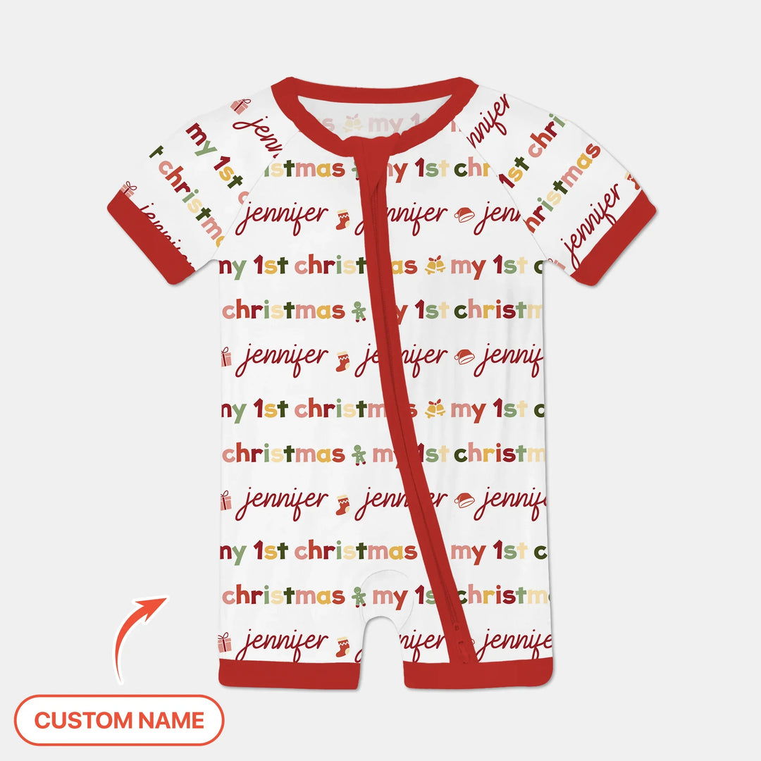 Custom Name My First Christmas Color Mood Shorty Zippy