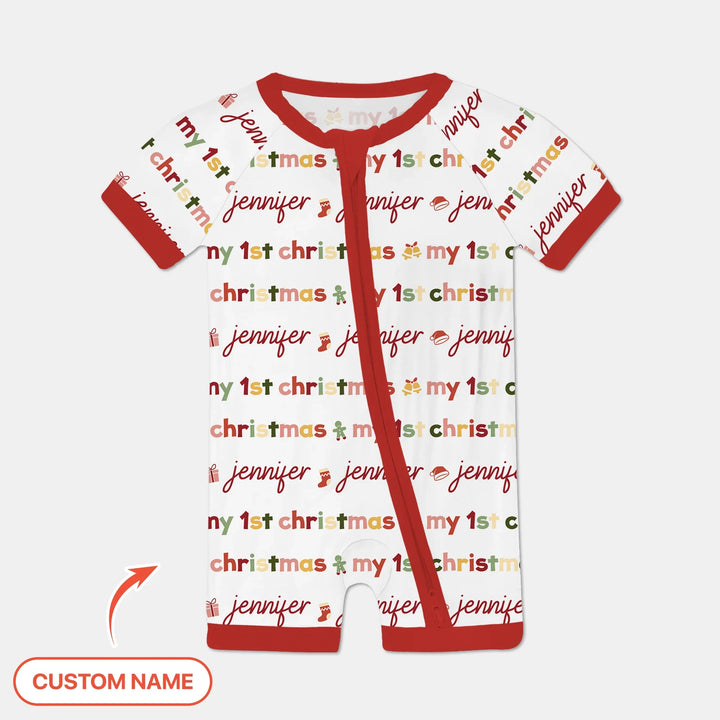 Custom Name My First Christmas Color Mood Shorty Zippy