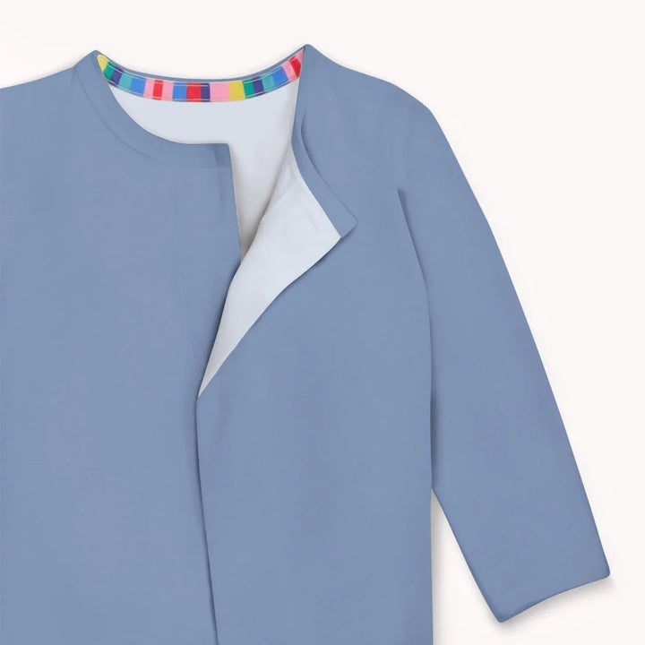 Slate Magnetic Footie Romper - Zumbamboo