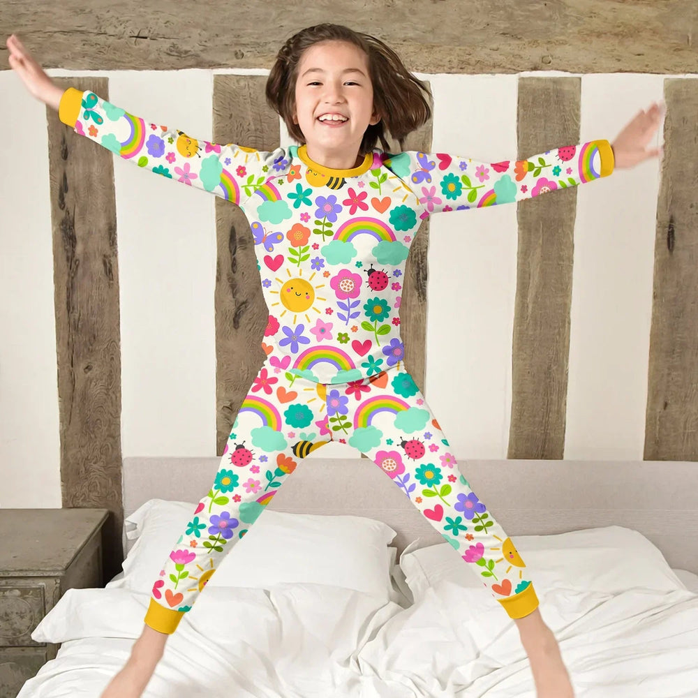 Summer Sunshine Two Piece Long Sleeve Pajama Set - Zumbamboo