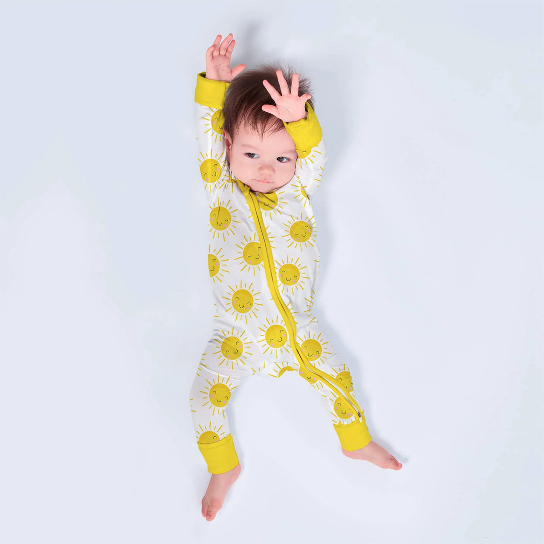 Sunshine Convertible Zippered Romper , Sunshine Convertible Zippered Romper - 0-3M