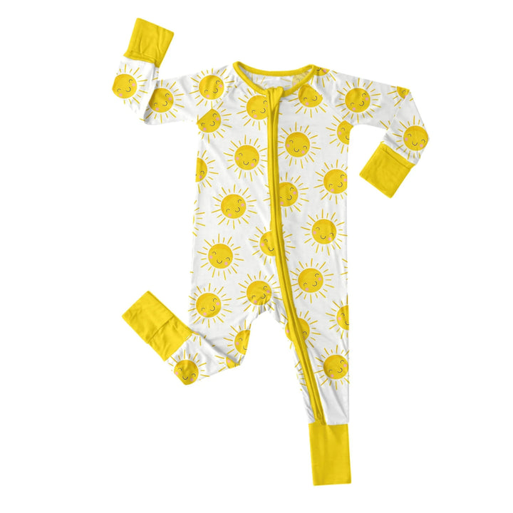 Sunshine Convertible Zippered Romper , Sunshine Convertible Zippered Romper - 0-3M
