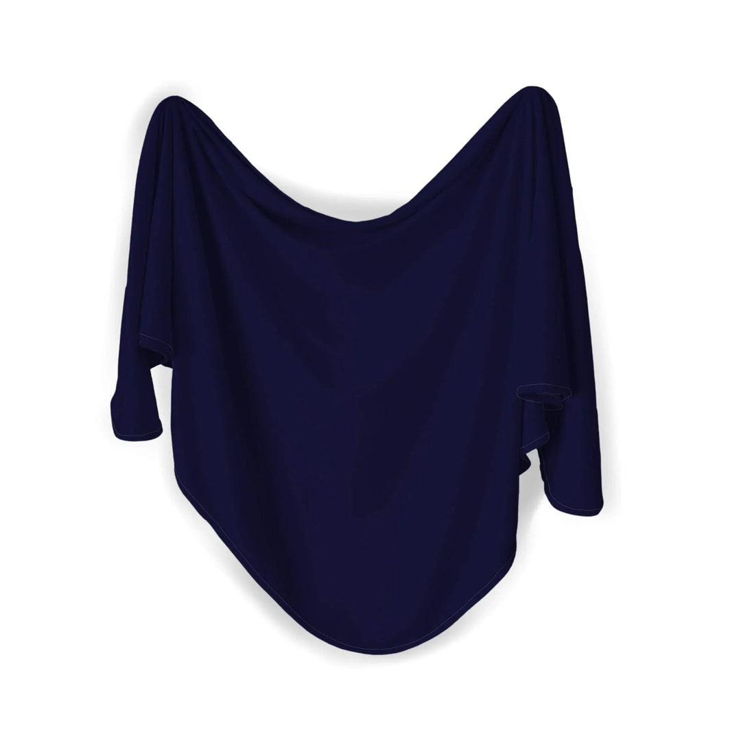 Swaddle Blanket In Cetacean Blue - Zumbamboo