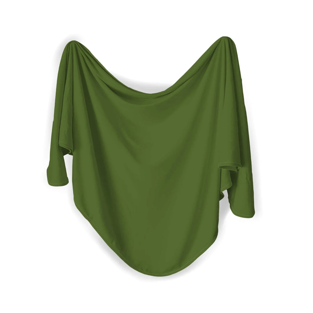 Swaddle Blanket In Dark Olive Green - Zumbamboo