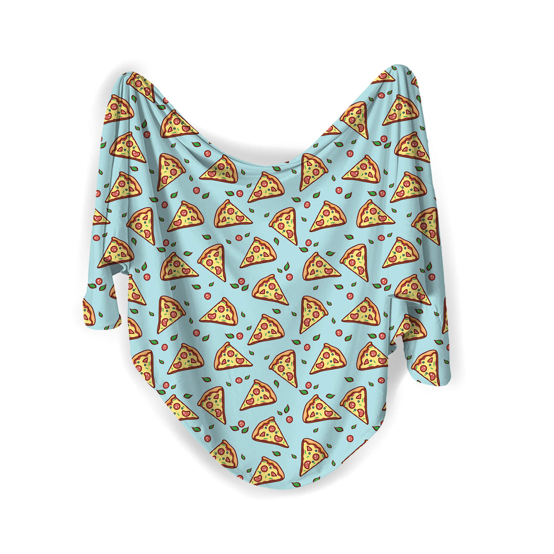 Wickeldecke mit Pizza-Doodle-Motiv