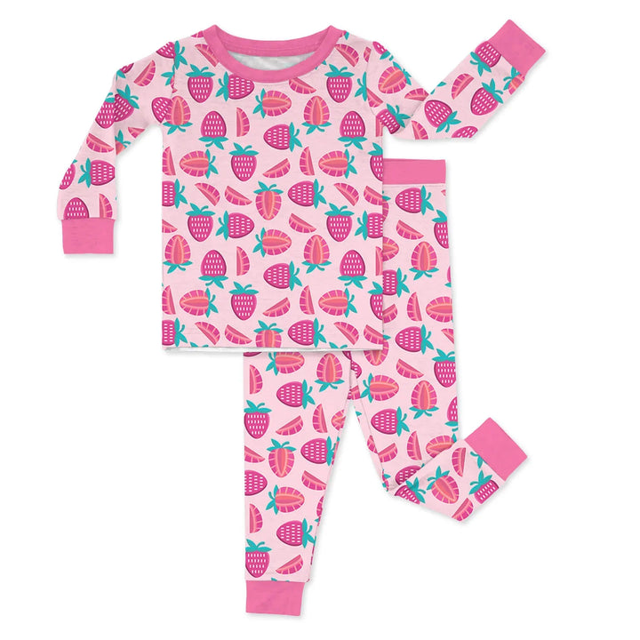 Sweet Strawberries Two Piece Pajama Set , Sweet Strawberries Two Piece Pajama Set - 12-18M