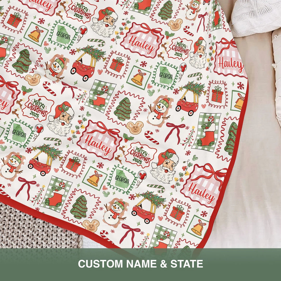 The Little Retro Dreamer Merry Christmas 2025 Toddler Blanket - Zumbamboo