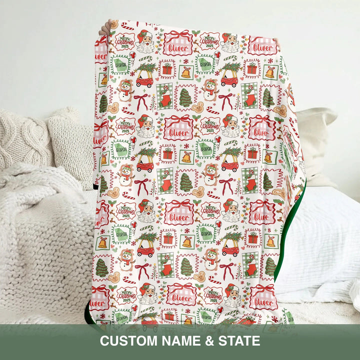 The Little Retro Dreamer Merry Christmas 2025 Toddler Blanket - Zumbamboo
