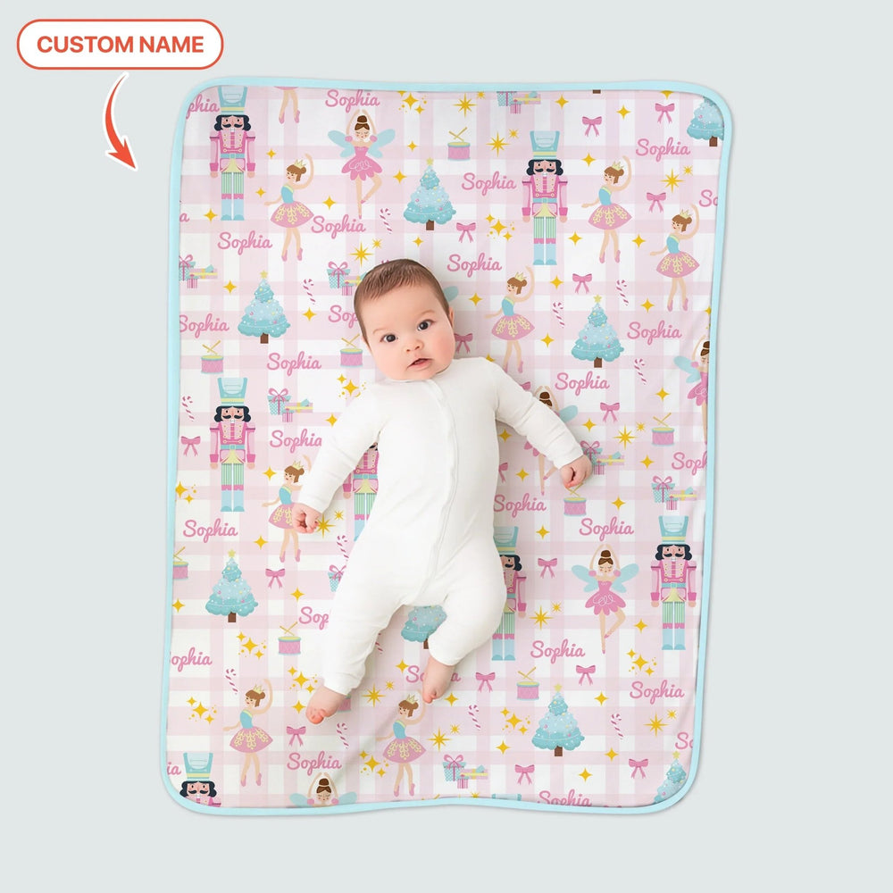 The Nutcracker Dreams Custom Name Toddler Blanket - Zumbamboo
