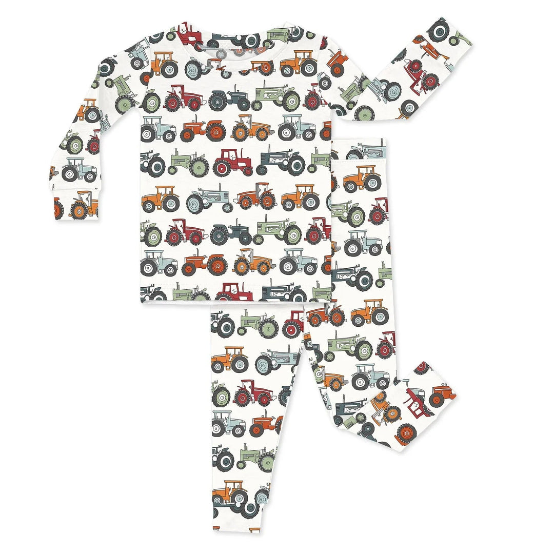 Tiny Tractors Two Piece Pajama Set - Zumbamboo