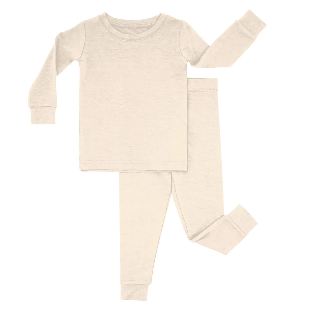 Two Piece Pajama Set In Antique White - Zumbamboo