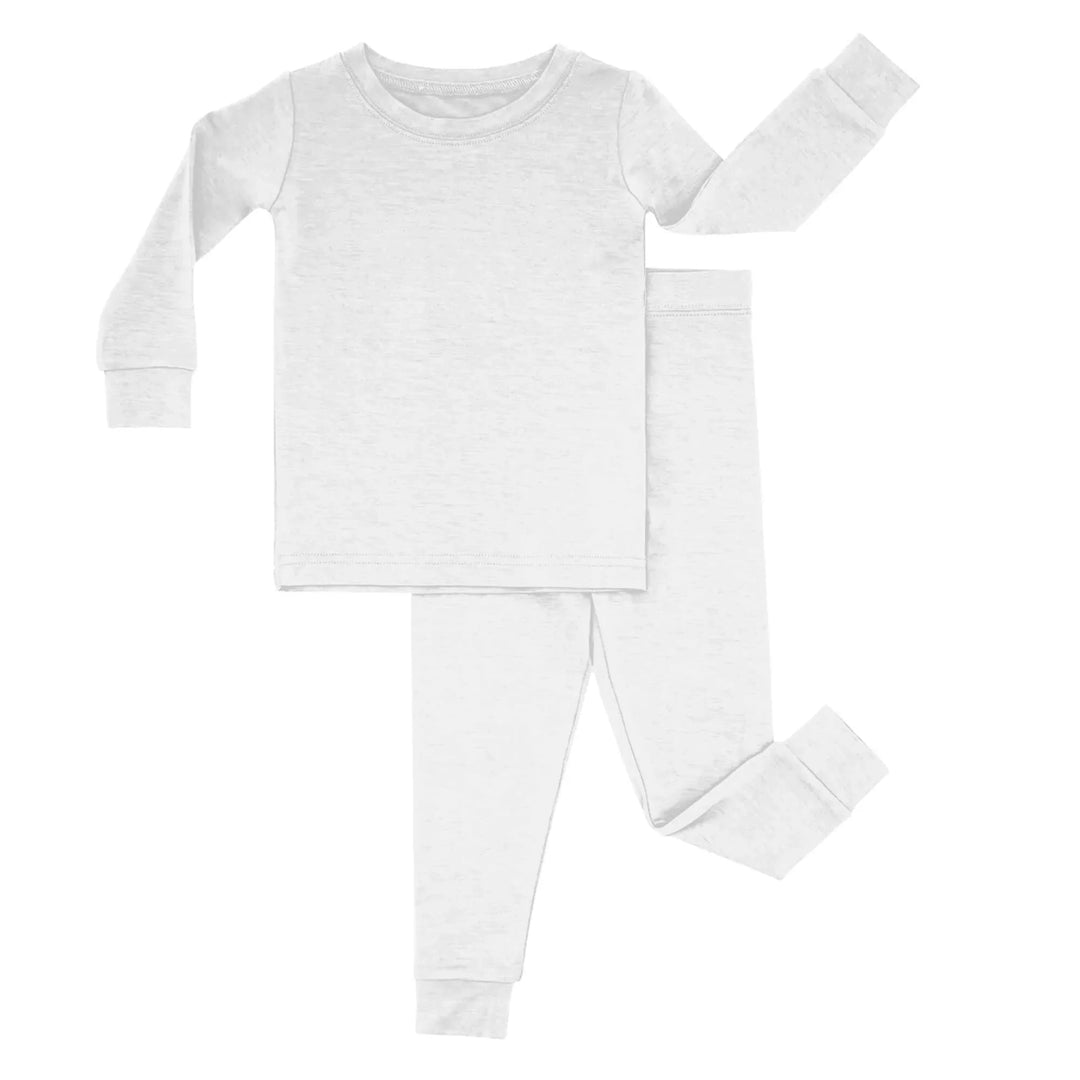 Two Piece Pajama Set In White - Zumbamboo