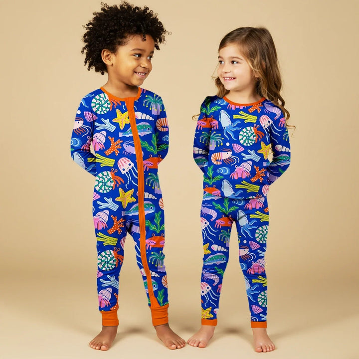Under the Sea Convertible Zippered Romper - Zumbamboo