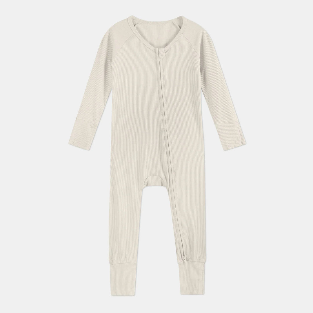 Vanilla Cream Ribbed Convertible Zippy - Zumbamboo