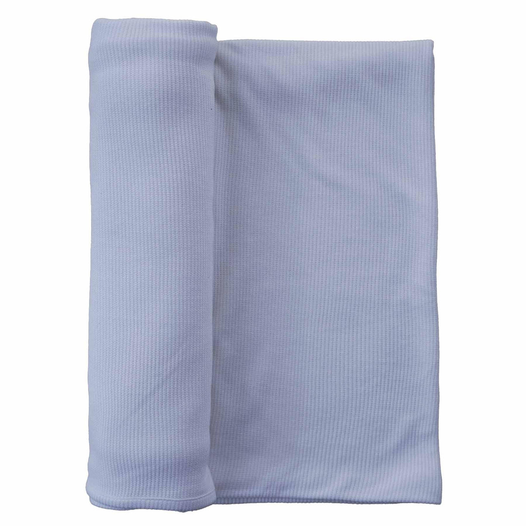 Solid Waffle Swaddle Blanket , Solid Waffle Swaddle Blanket - Dusty Denim
