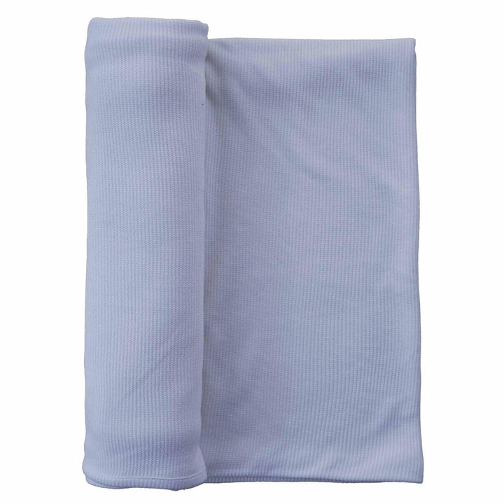 Solid Waffle Swaddle Blanket , Solid Waffle Swaddle Blanket - Dusty Denim