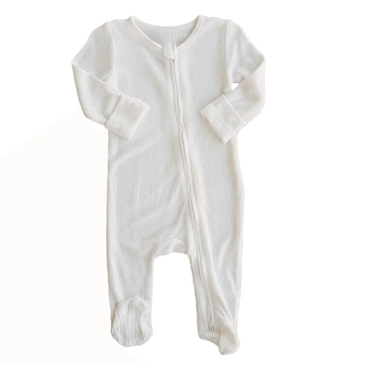 Waffle Zipper Footie - Zumbamboo