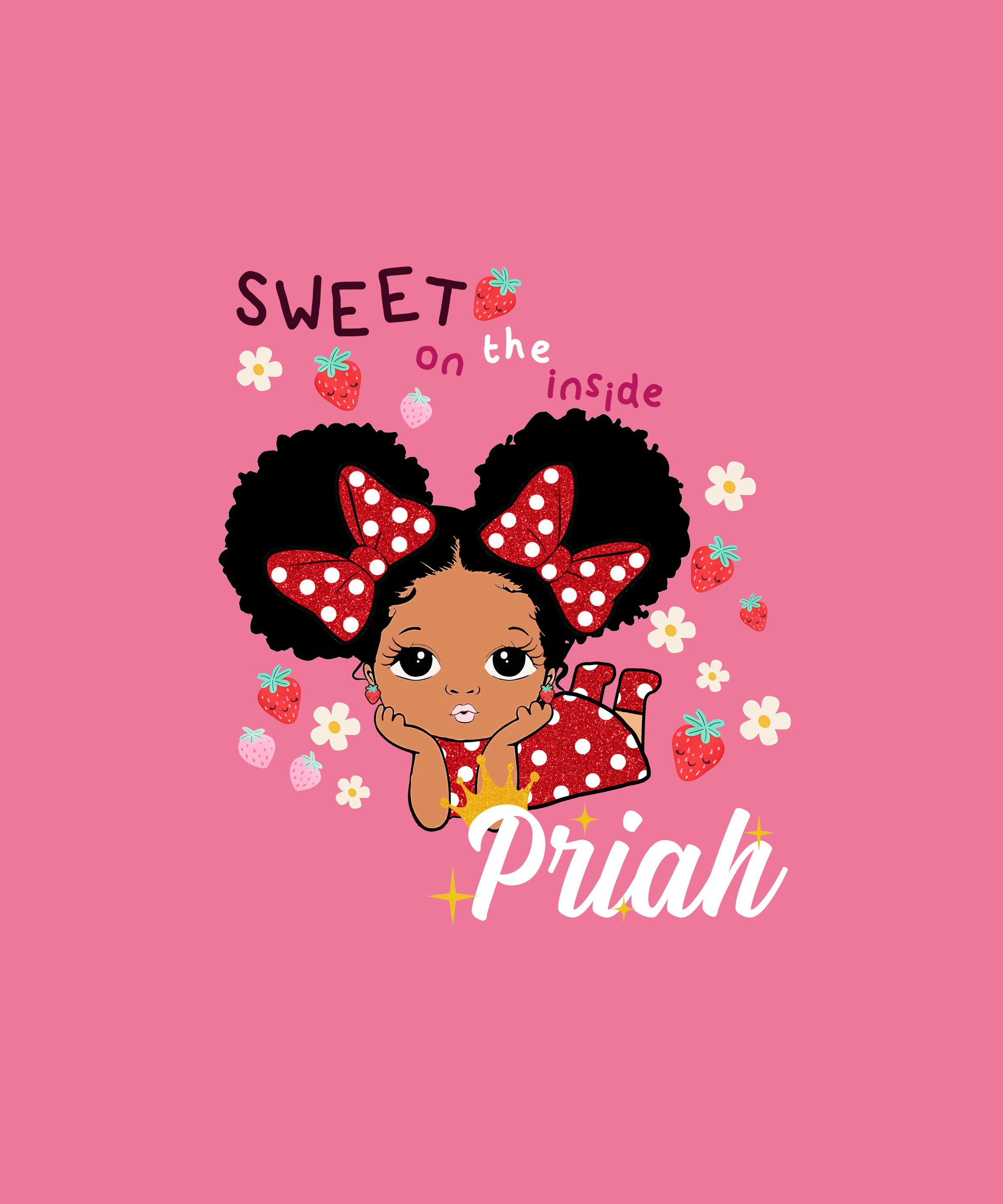 Custom Name Strawberry Girl