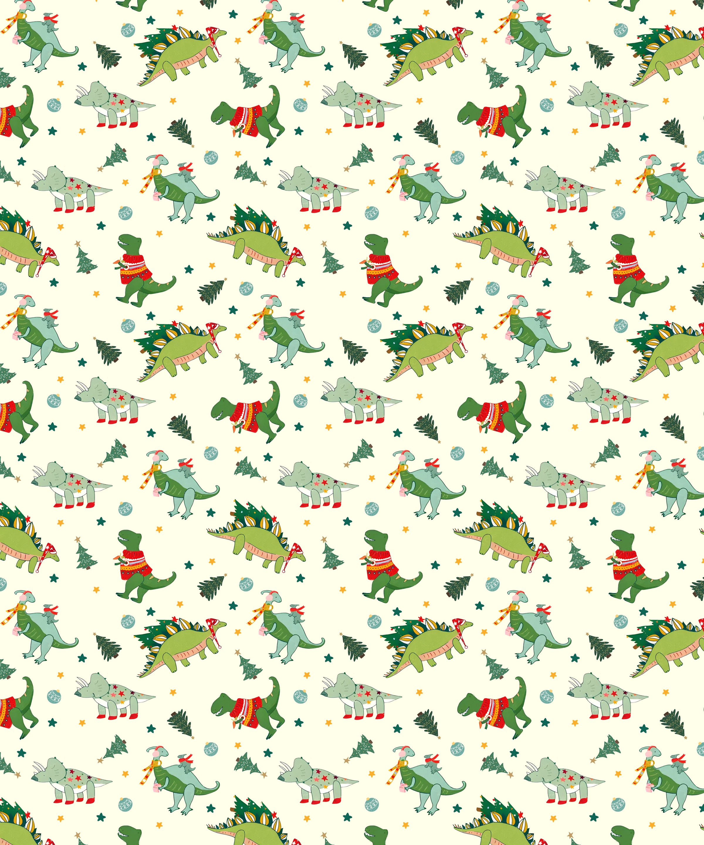 Custom Name Dinosaurs Christmas Tree