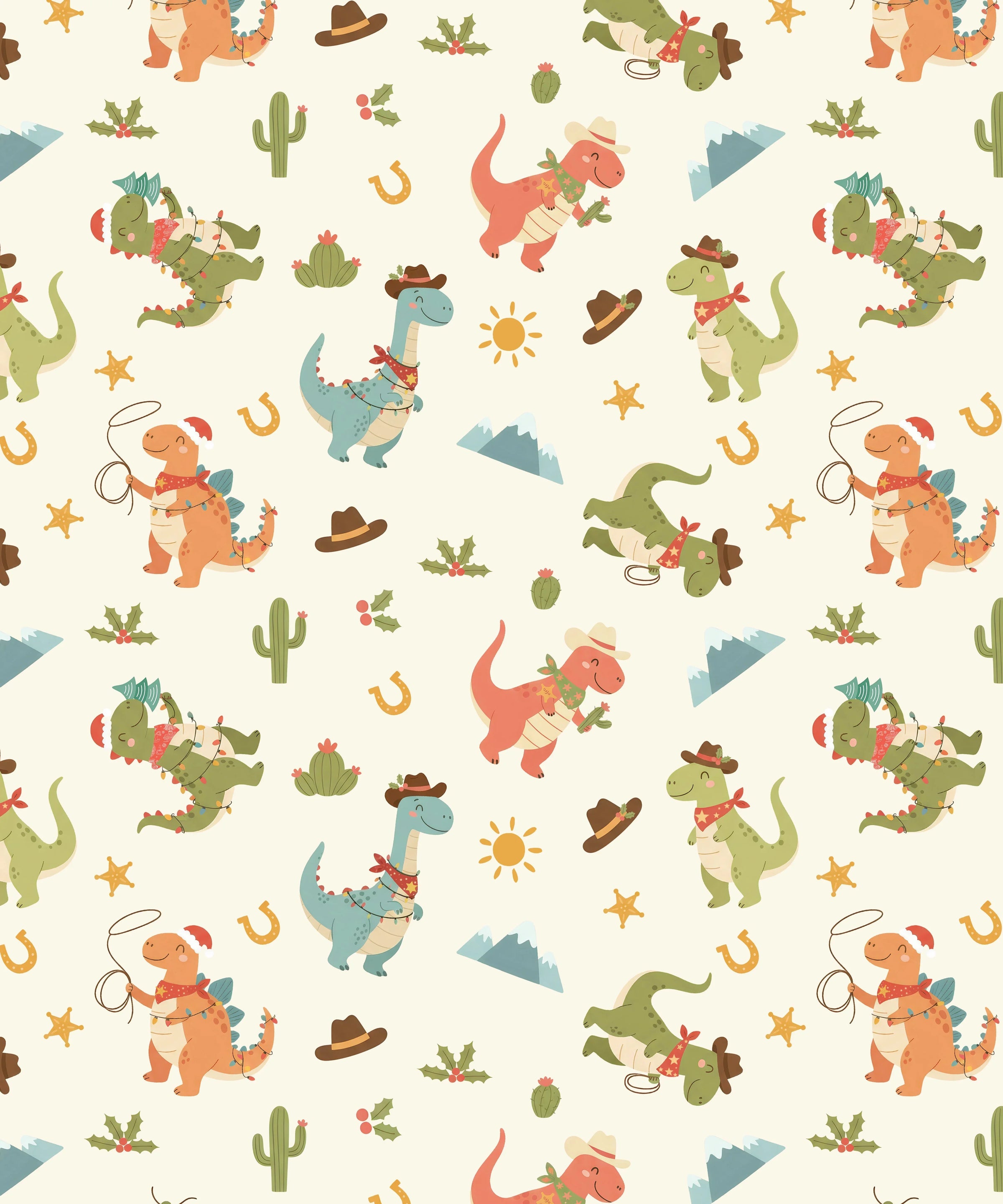 Christmas Cowboy Dinosaur