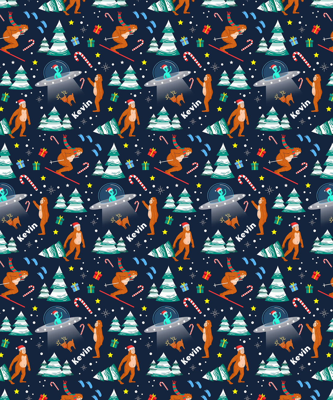 Christmas Bigfoot Custom Name