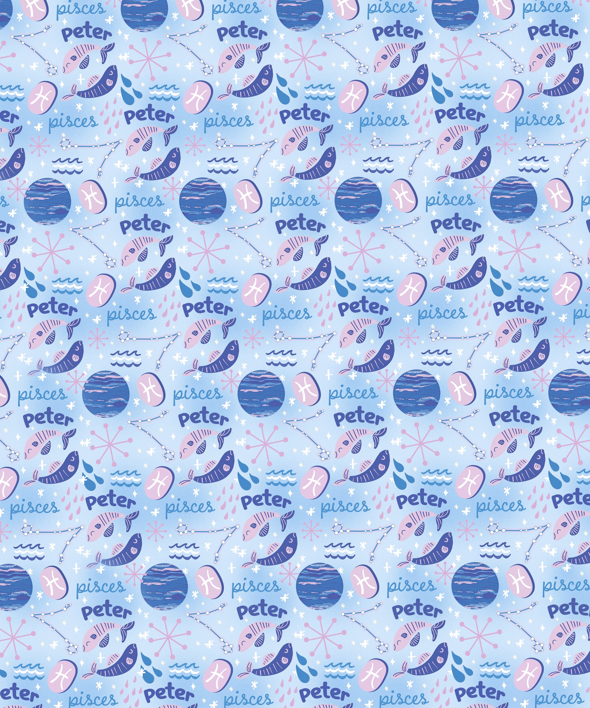 Custom Name Zodiac Pisces