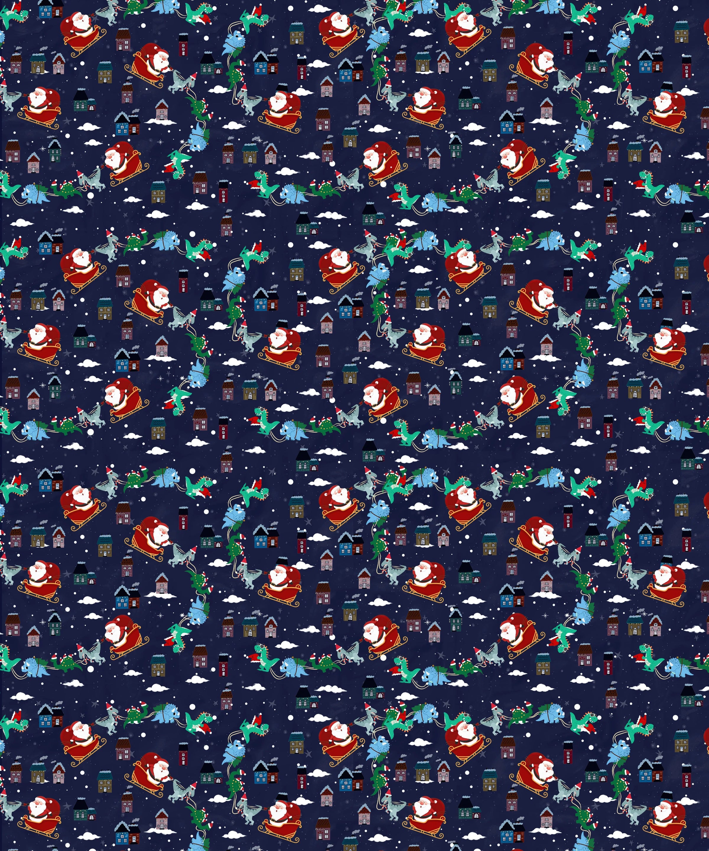 Dinosaurs Santa's sleigh