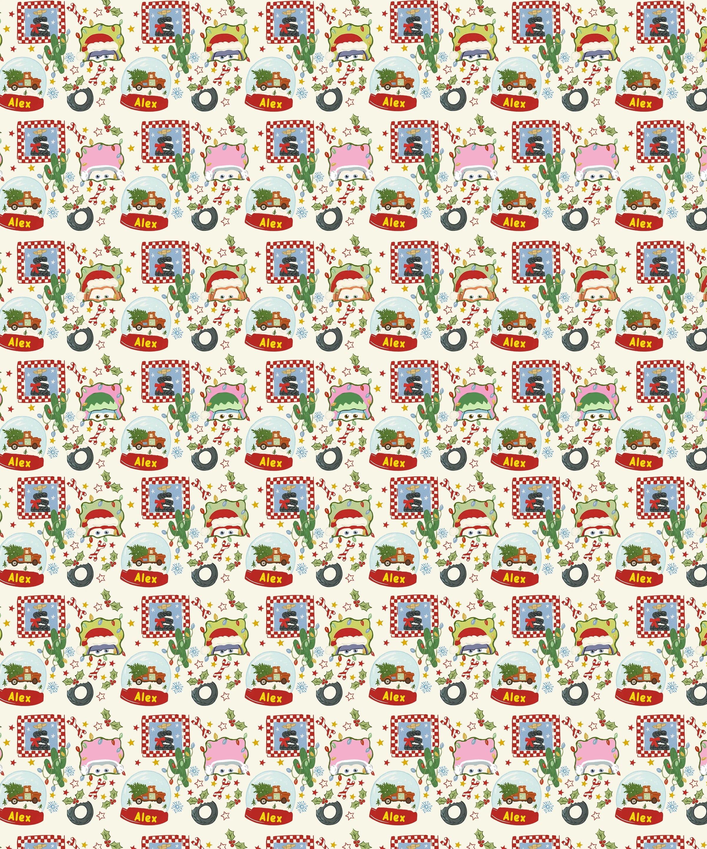 Custom Name Funny Christmas Cars