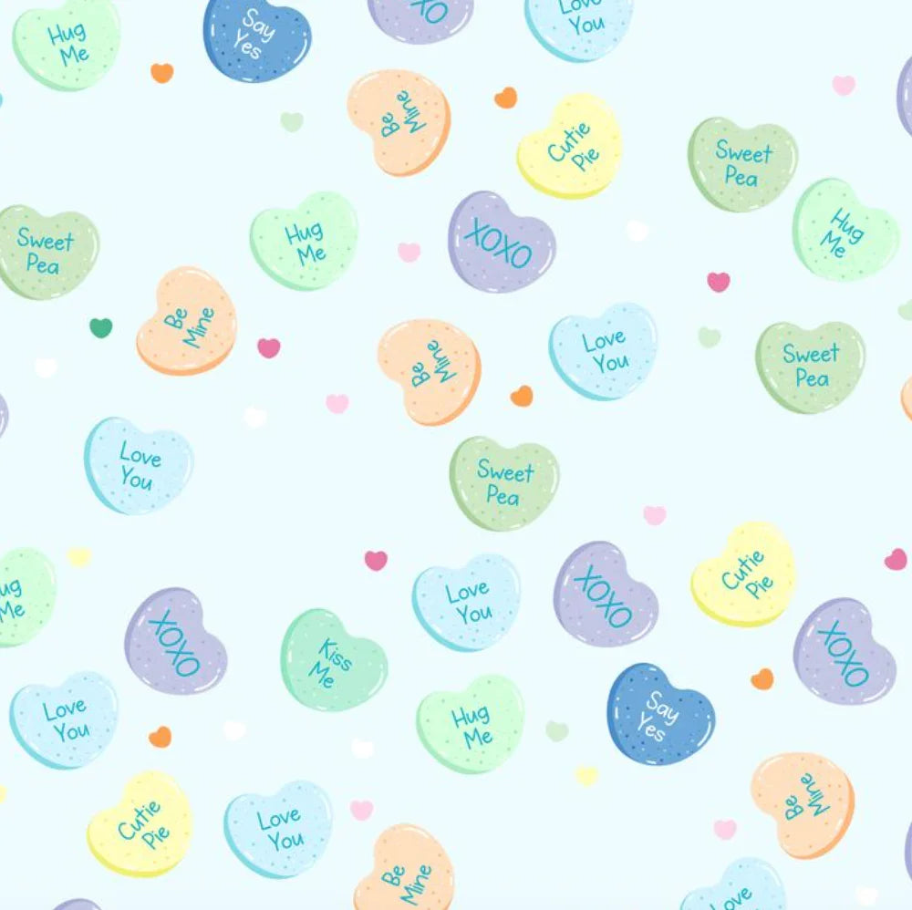 Custom Name Colorful Candy Hearts Family Matching