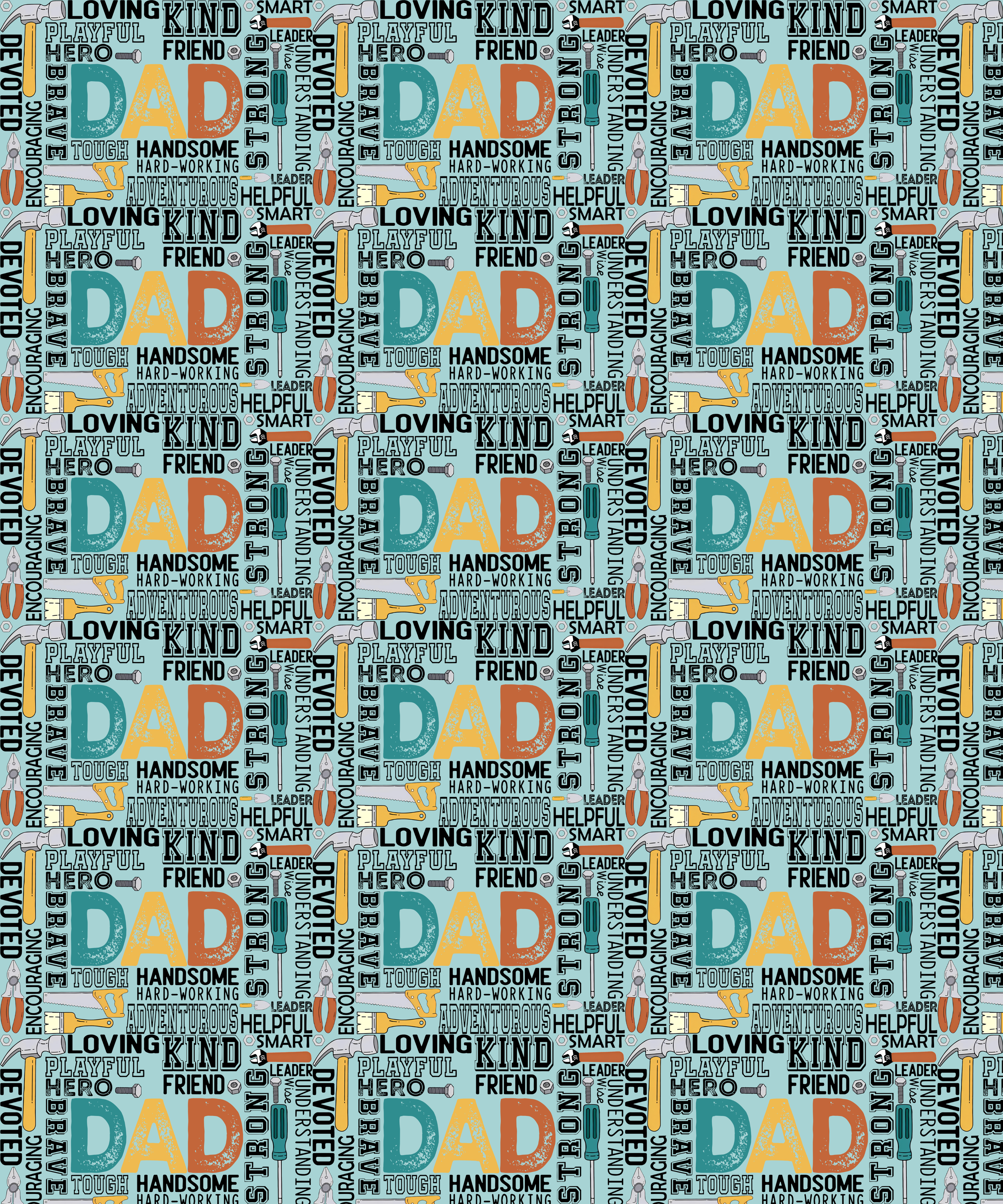 Dad Word Collage