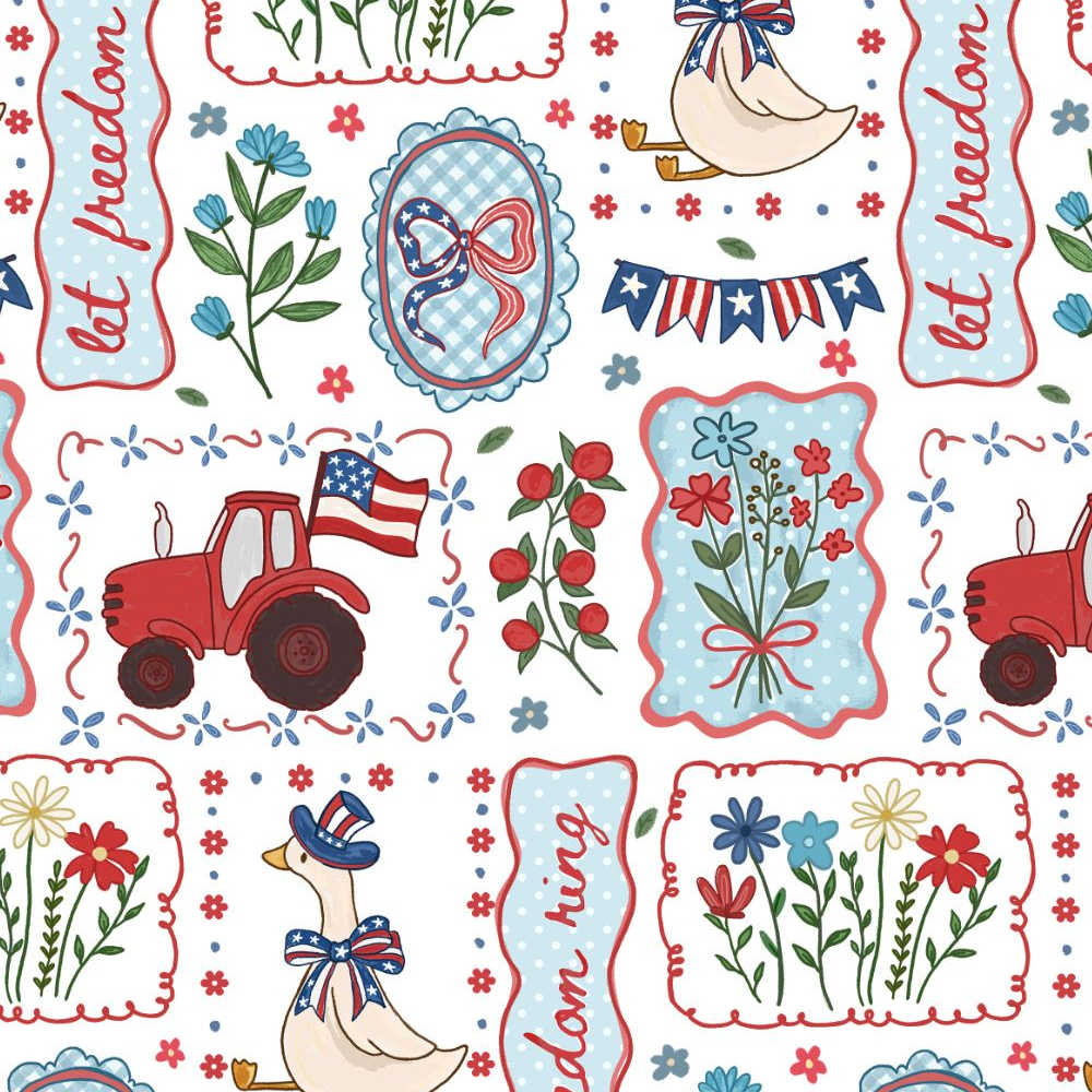 Patriotic USA Silly Goose Family Matching