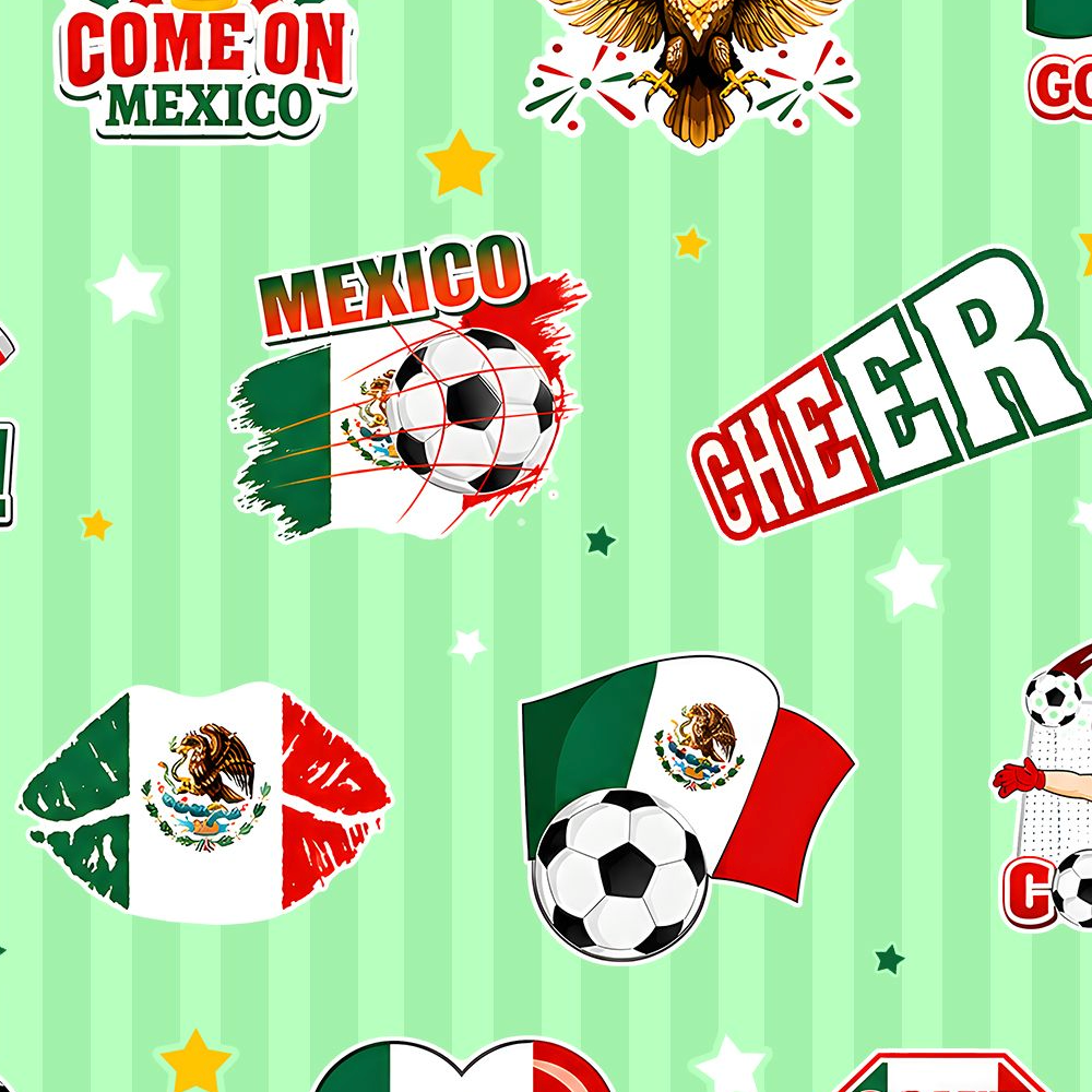 Soccer Game Day Go Team Mexico Family Matching