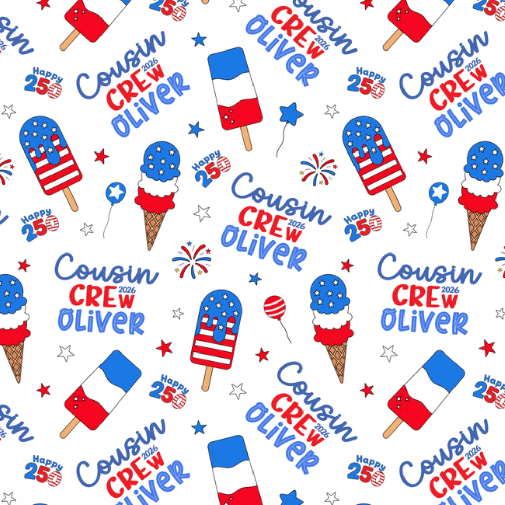 Custom Name 4th of July Cousin Crew