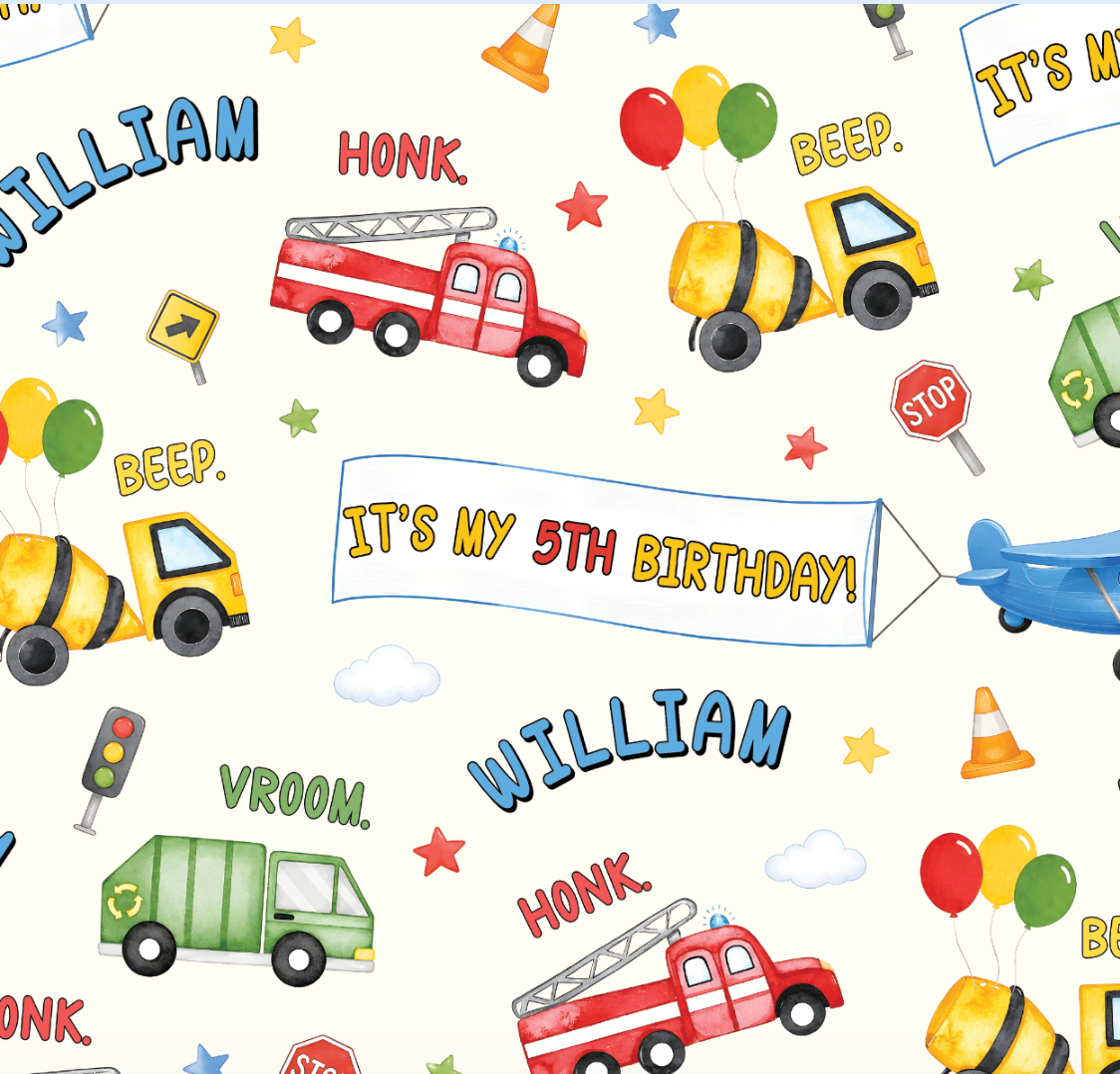 Personalized Transportation Birthday