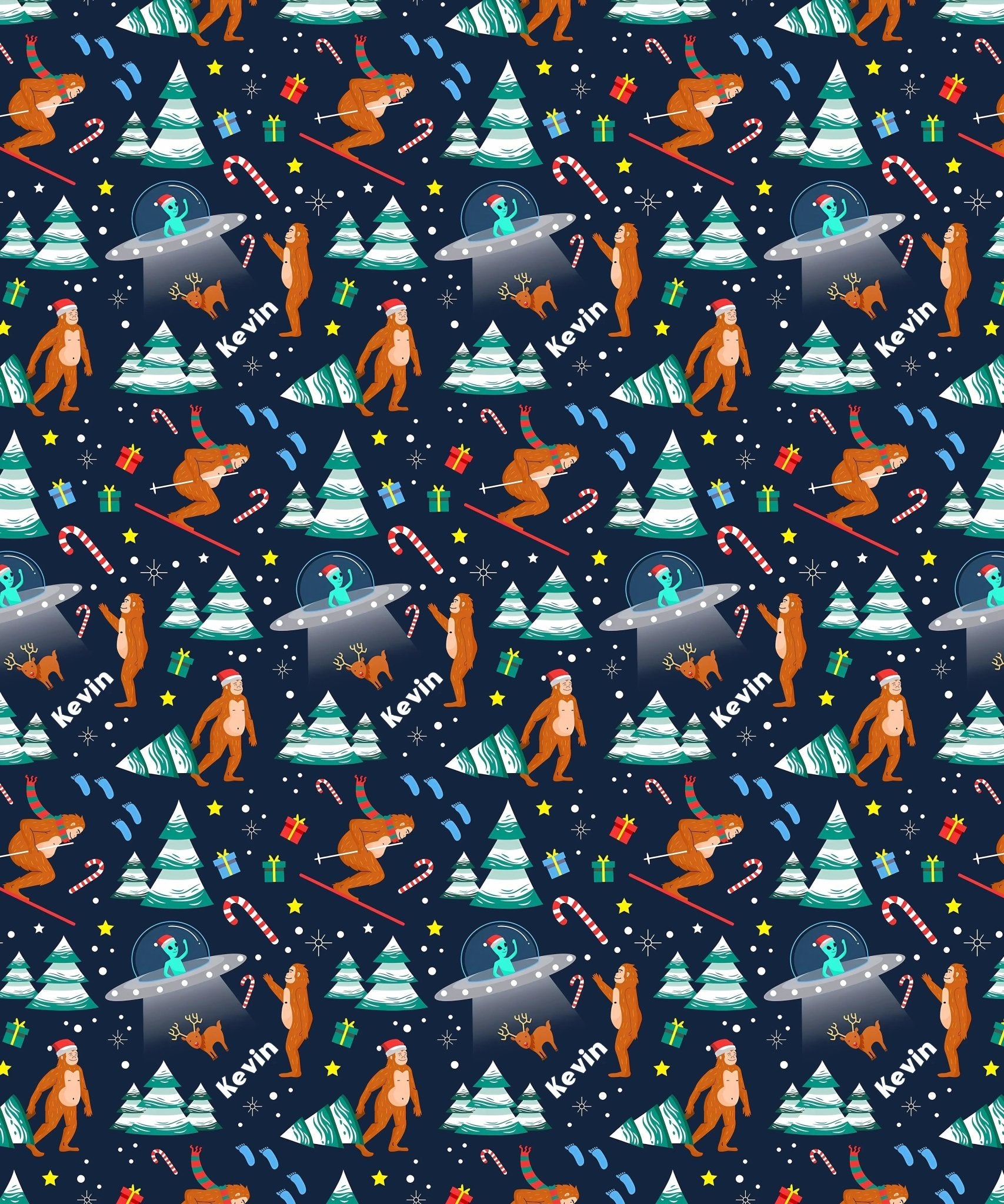 Christmas Bigfoot Custom Name - Zumbamboo