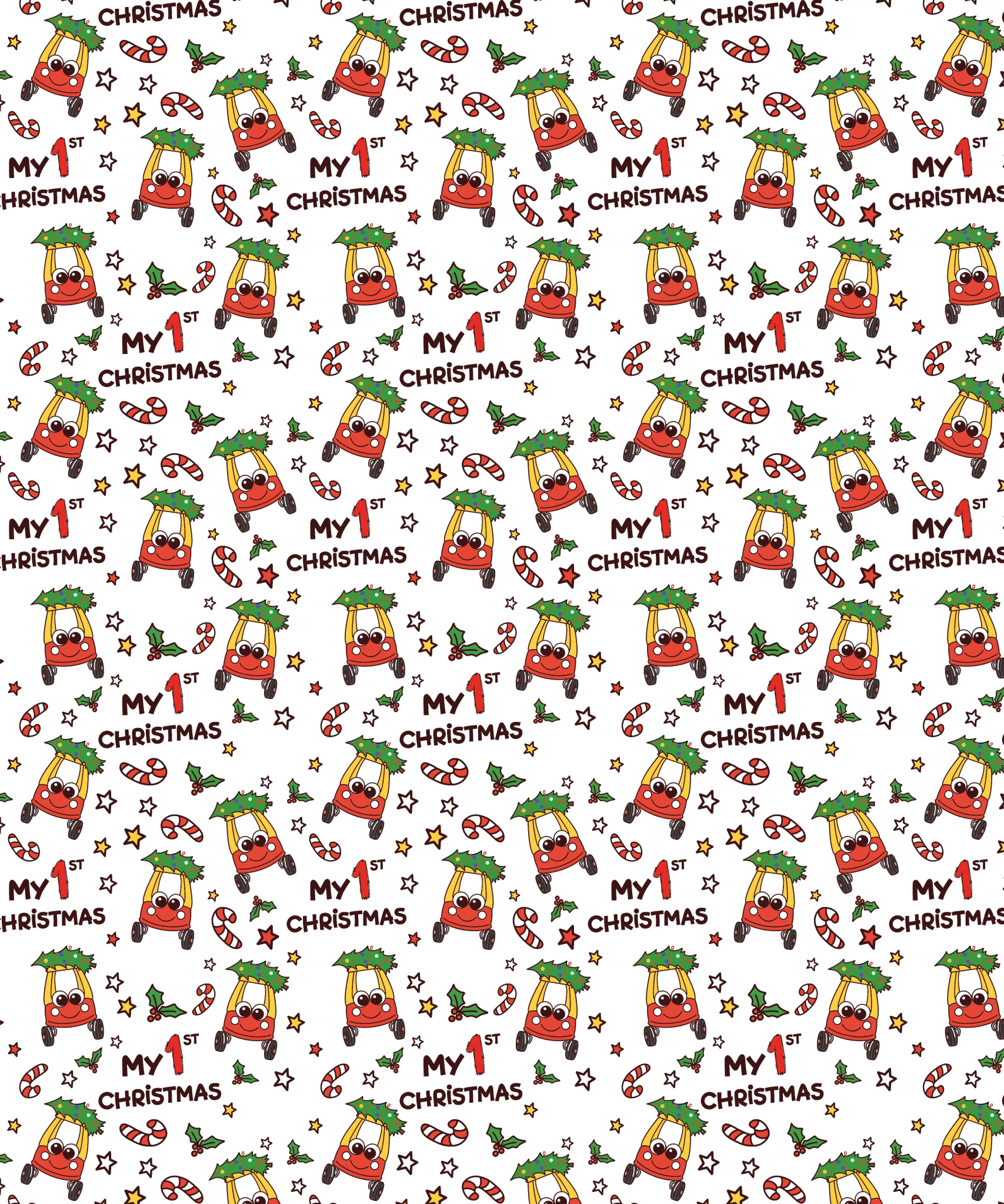 Custom Name Baby Car My 1st Christmas - Zumbamboo