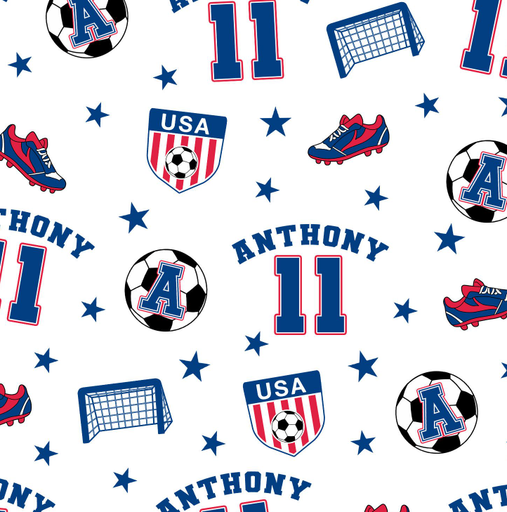 Custom Name Soccer Time