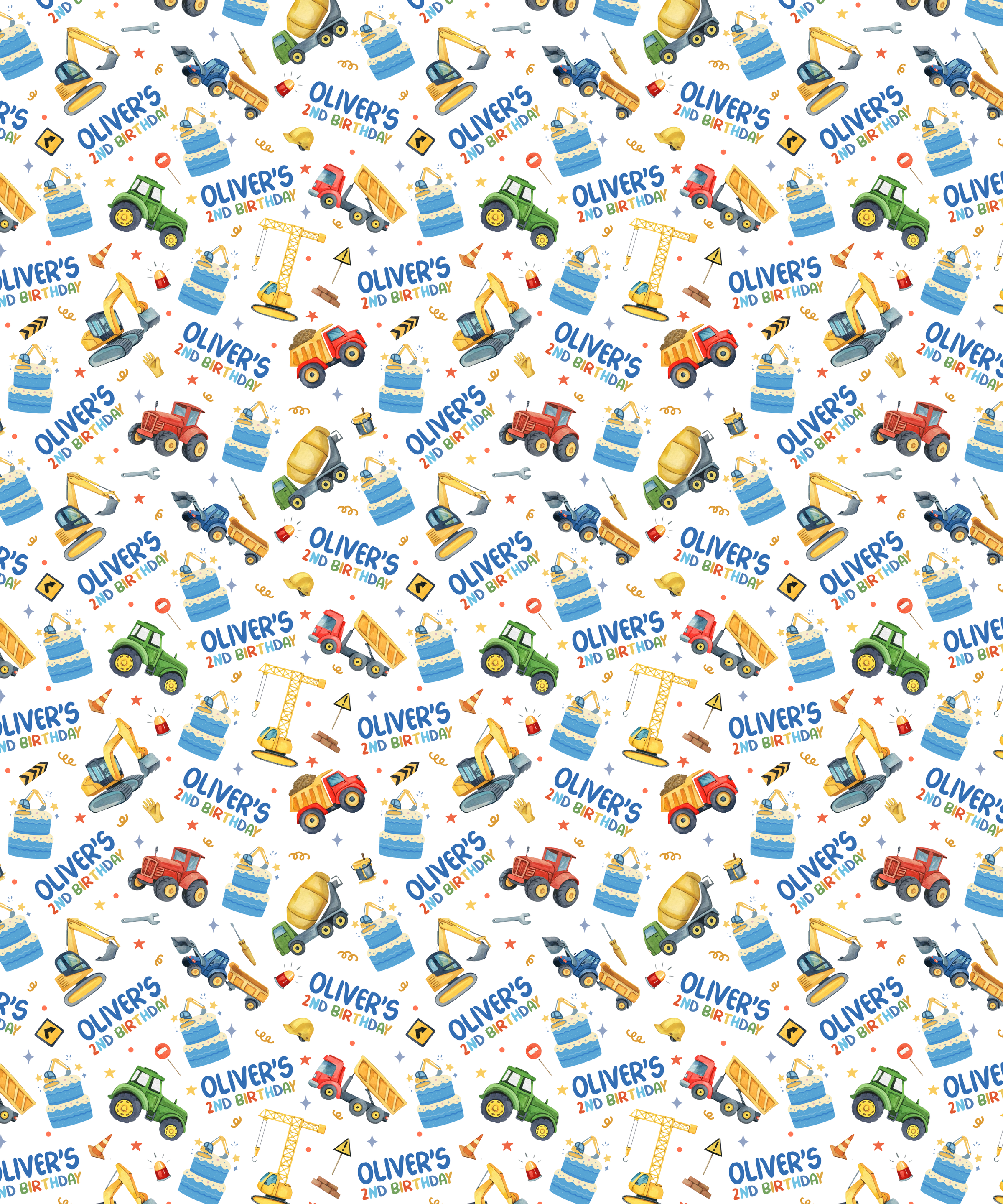 Custom Name Little Builder's Birthday