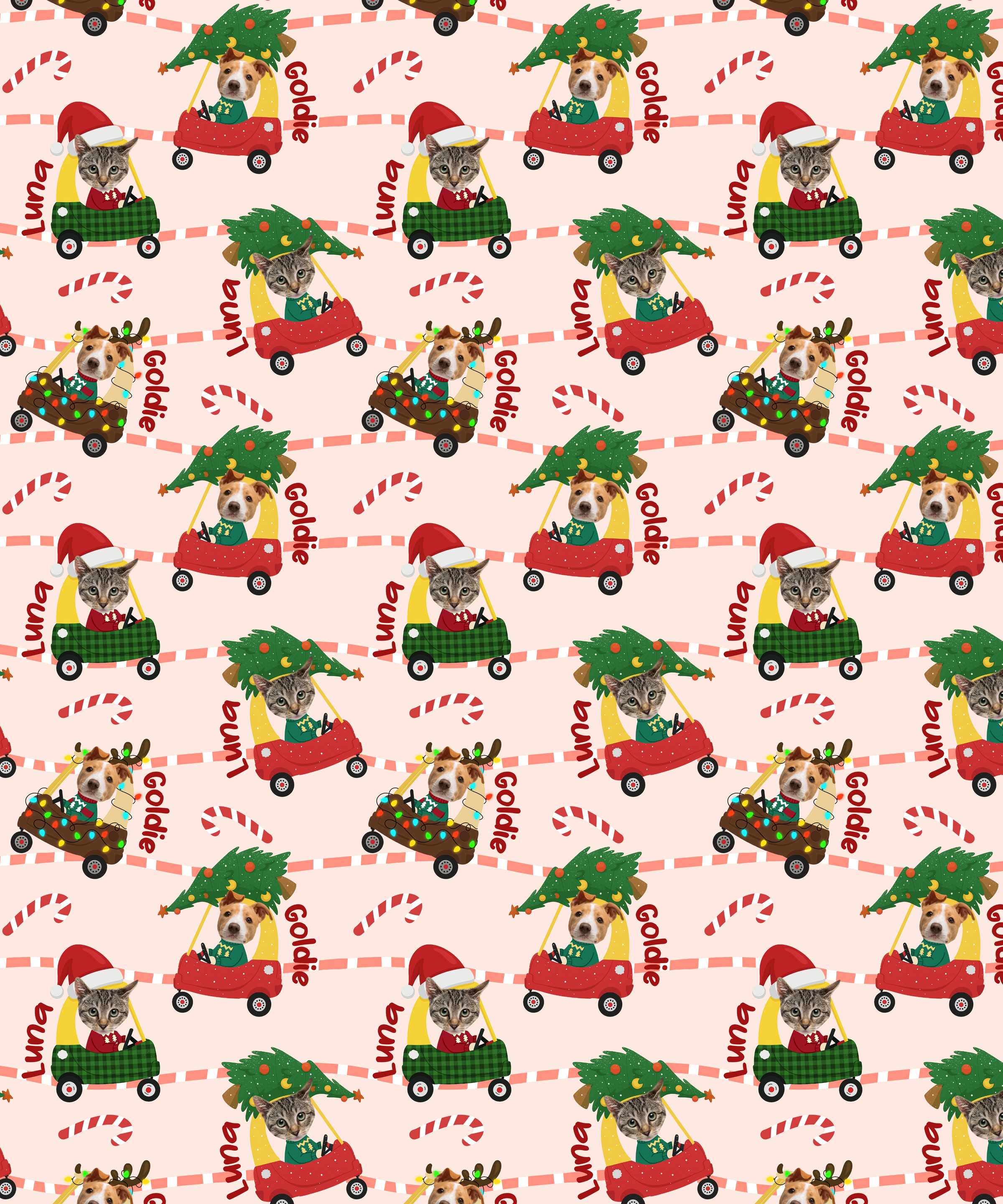 Custom Pet Photo Christmas Tikes Car