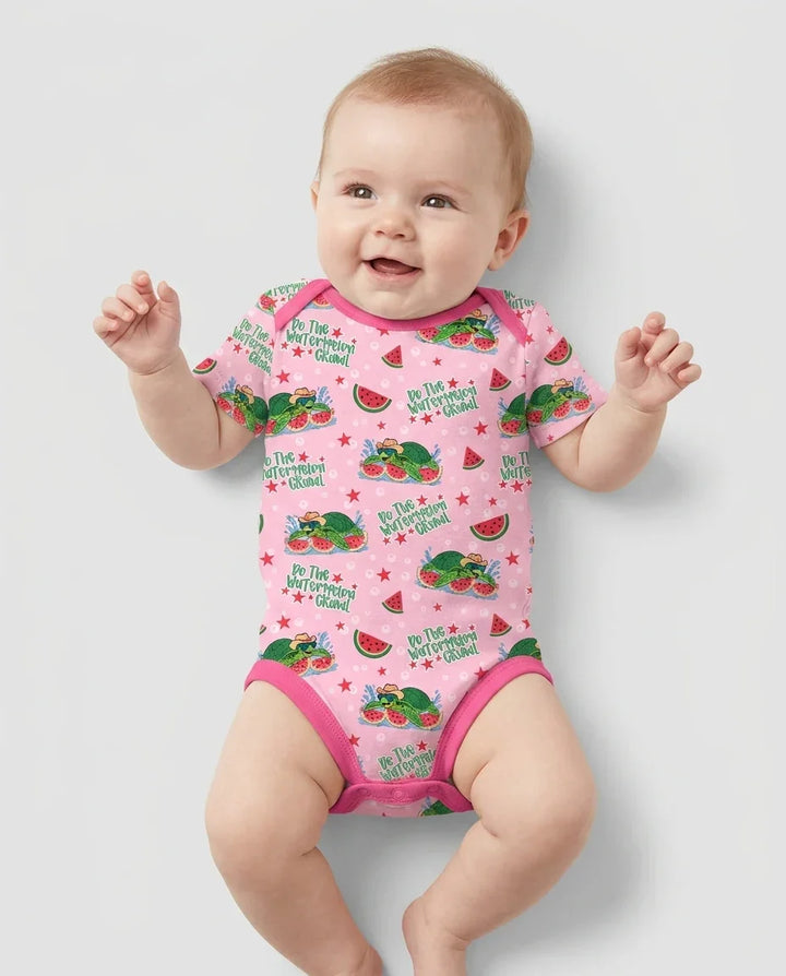 Watermelon Turtle Family Matching Bamboo Bodysuit