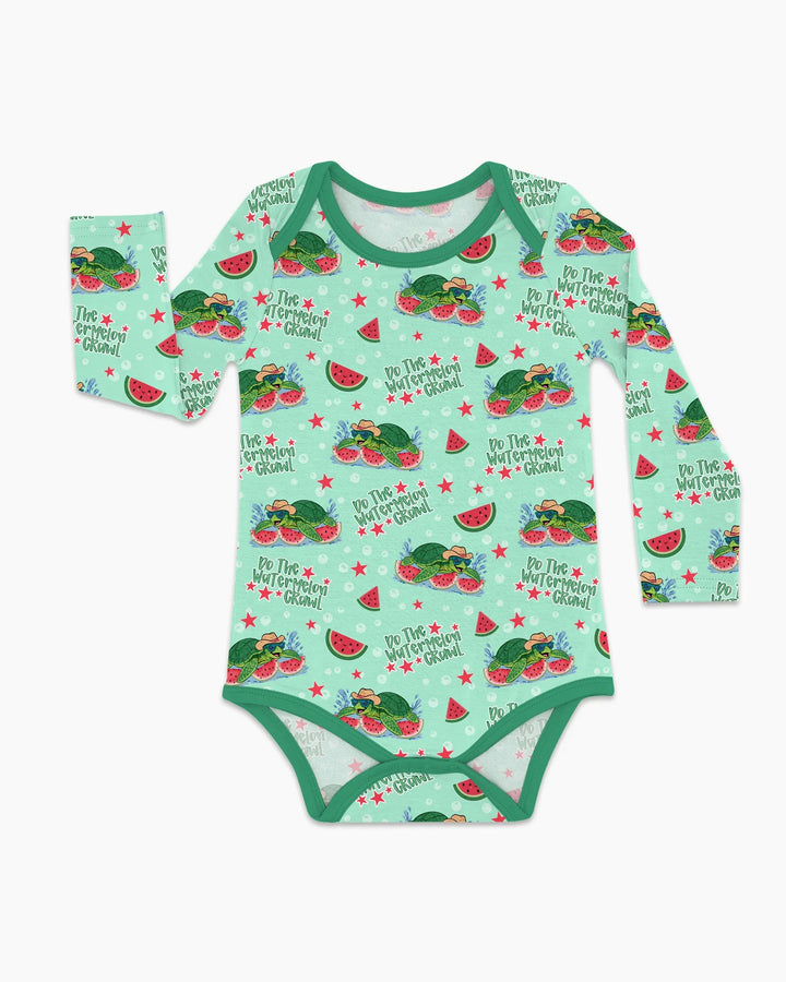 Watermelon Turtle Family Matching Bamboo Bodysuit